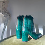 BOTA JOAQUINA CROCO VERDE