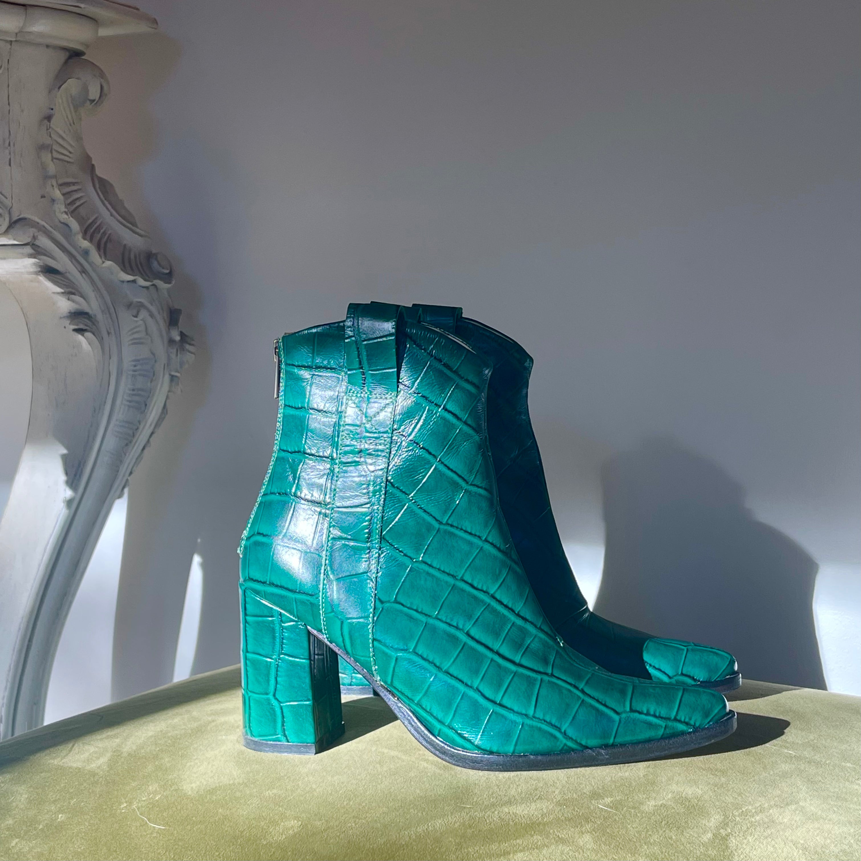 BOTA JOAQUINA CROCO VERDE